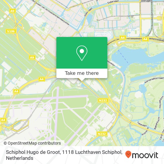 Schiphol Hugo de Groot, 1118 Luchthaven Schiphol map