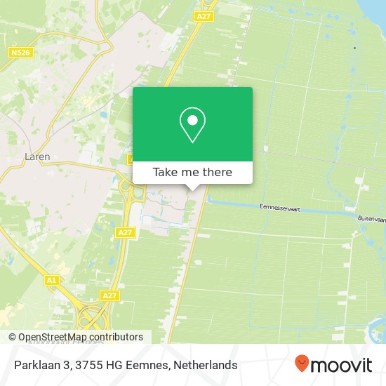 Parklaan 3, 3755 HG Eemnes map