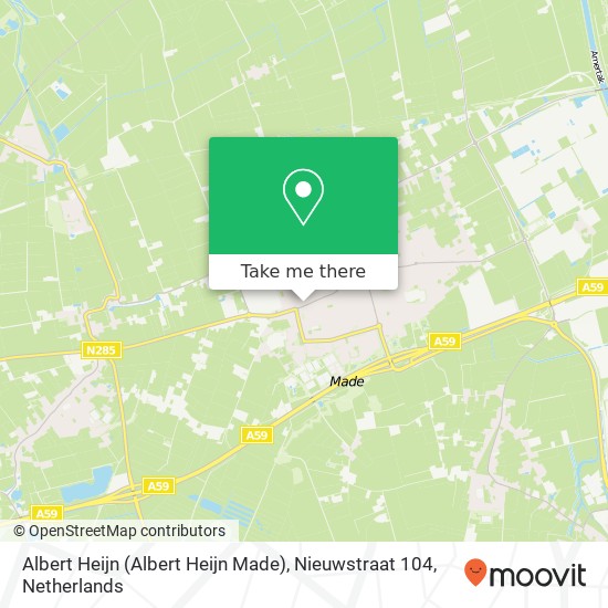 Albert Heijn (Albert Heijn Made), Nieuwstraat 104 map