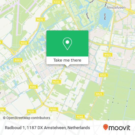 Radboud 1, 1187 DX Amstelveen Karte