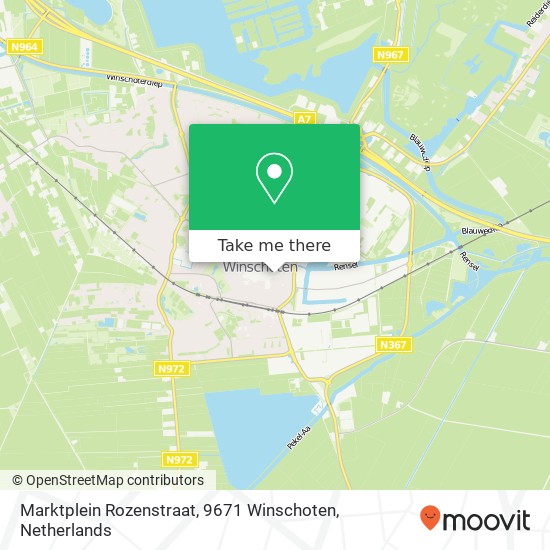 Marktplein Rozenstraat, 9671 Winschoten map