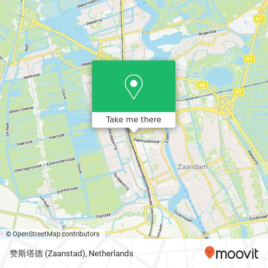 赞斯塔德 (Zaanstad) map