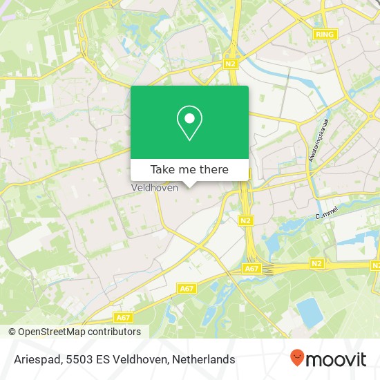 Ariespad, 5503 ES Veldhoven map