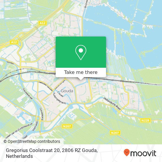 Gregorius Coolstraat 20, 2806 RZ Gouda map