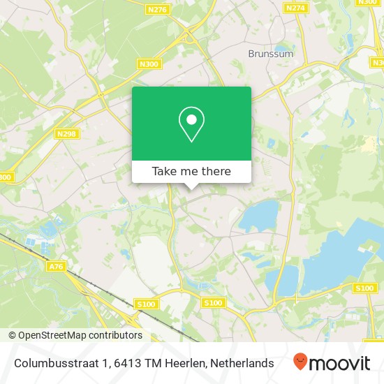 Columbusstraat 1, 6413 TM Heerlen map