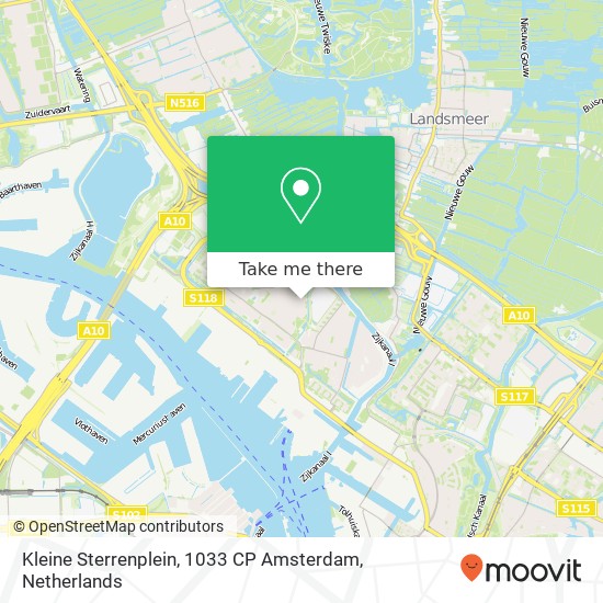 Kleine Sterrenplein, 1033 CP Amsterdam map