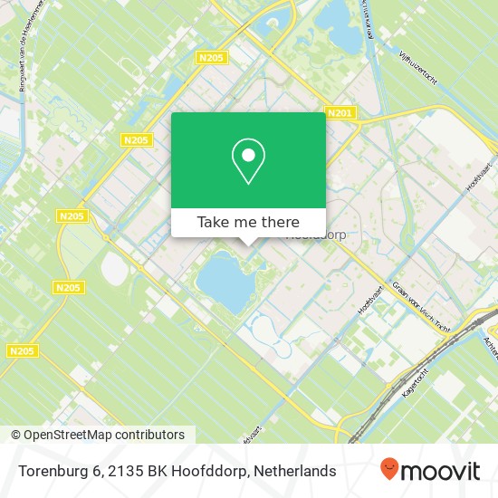 Torenburg 6, 2135 BK Hoofddorp Karte