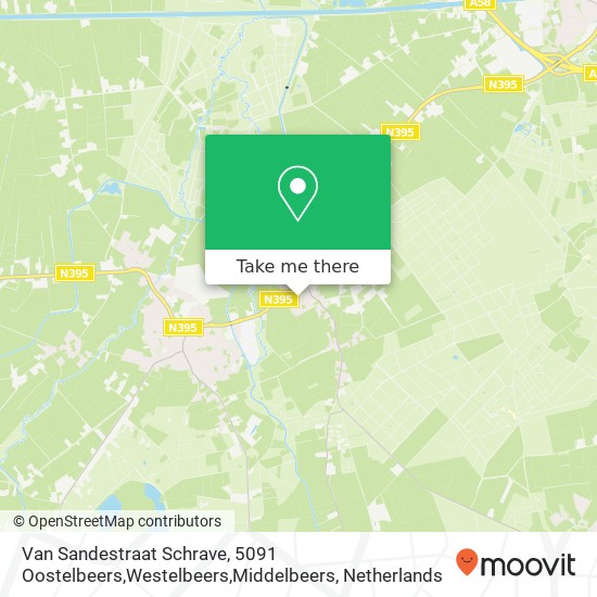 Van Sandestraat Schrave, 5091 Oostelbeers,Westelbeers,Middelbeers map