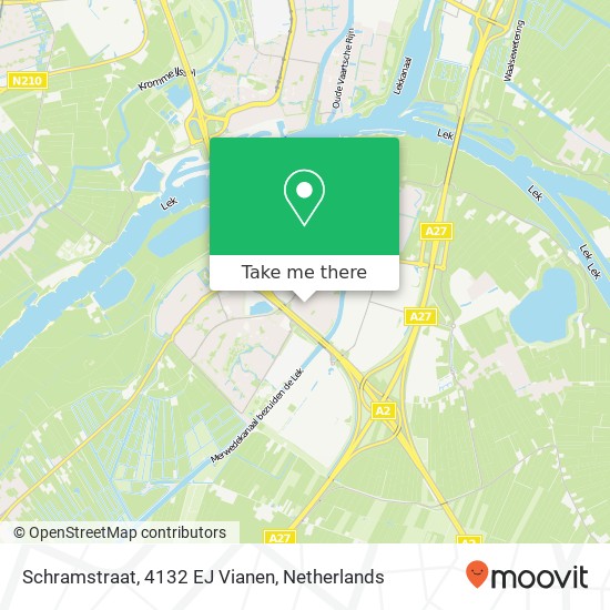 Schramstraat, 4132 EJ Vianen map