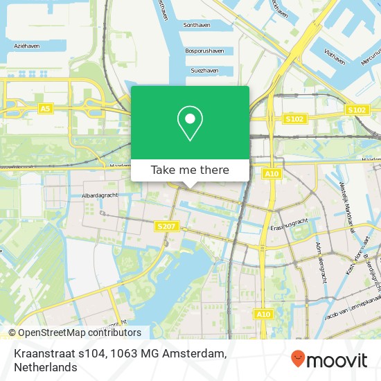 Kraanstraat s104, 1063 MG Amsterdam Karte