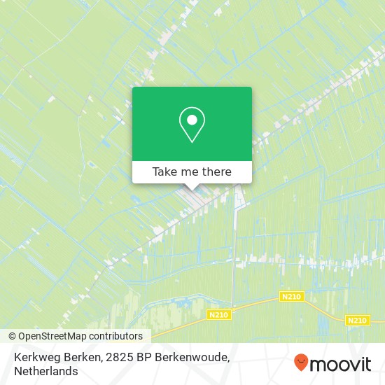 Kerkweg Berken, 2825 BP Berkenwoude Karte