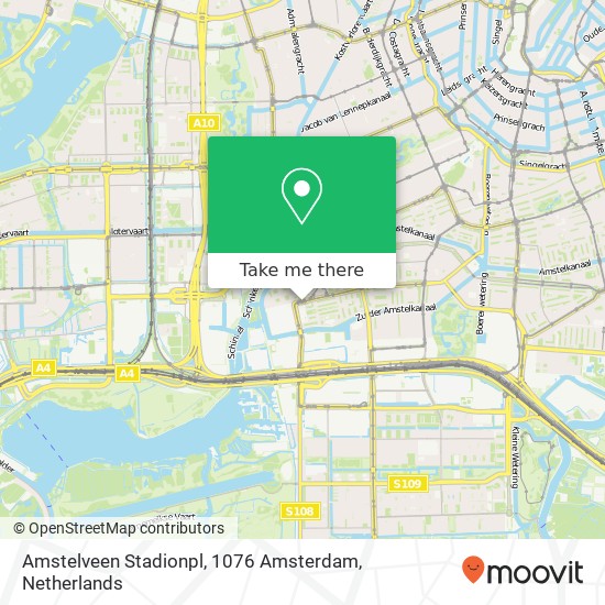 Amstelveen Stadionpl, 1076 Amsterdam map