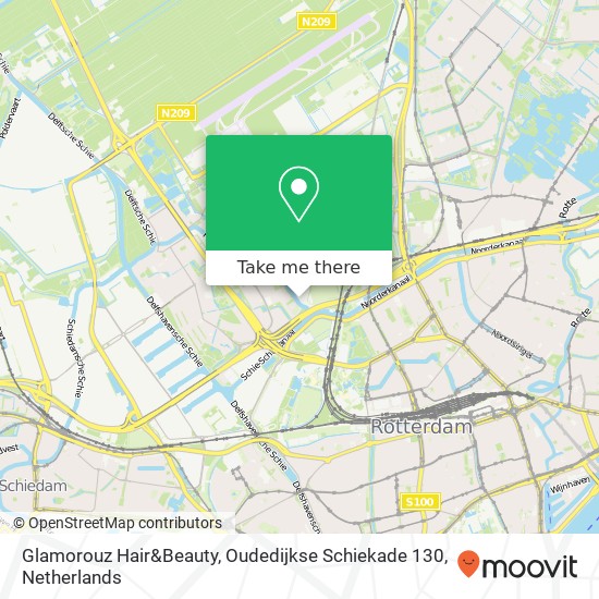 Glamorouz Hair&Beauty, Oudedijkse Schiekade 130 map