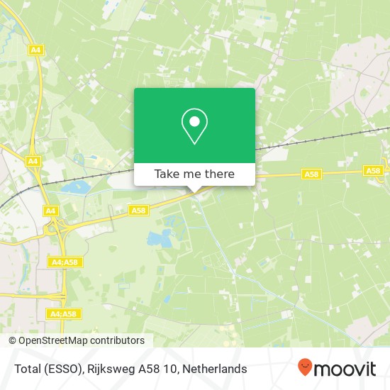 Total (ESSO), Rijksweg A58 10 map