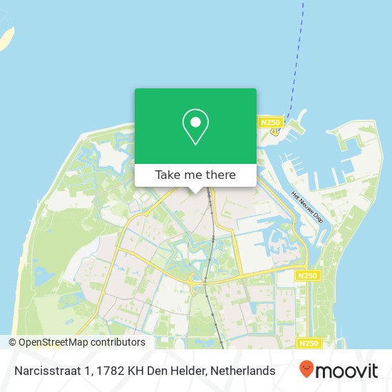 Narcisstraat 1, 1782 KH Den Helder map