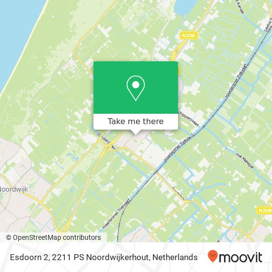 Esdoorn 2, 2211 PS Noordwijkerhout Karte