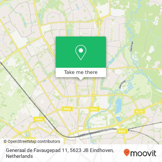 Generaal de Favaugepad 11, 5623 JB Eindhoven Karte