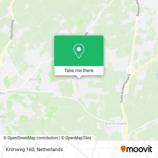 Krimweg 160, 7351 TM Hoenderloo Karte