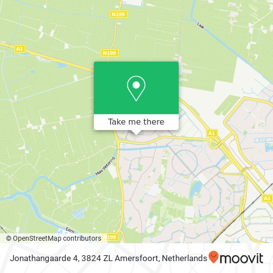 Jonathangaarde 4, 3824 ZL Amersfoort Karte