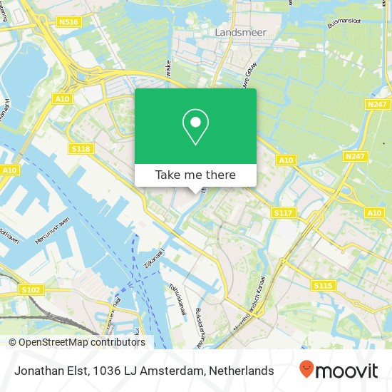 Jonathan Elst, 1036 LJ Amsterdam map