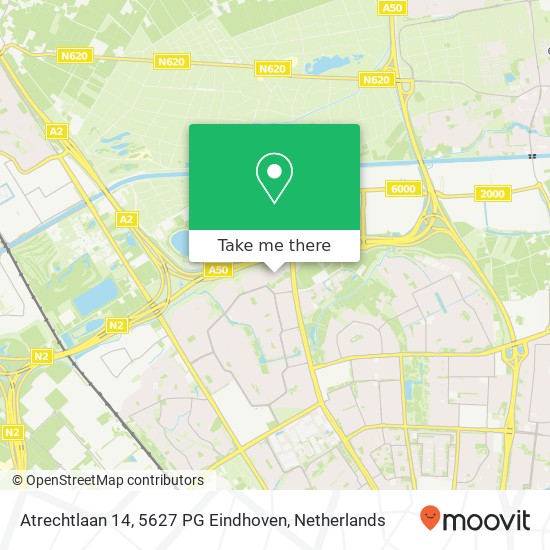 Atrechtlaan 14, 5627 PG Eindhoven Karte