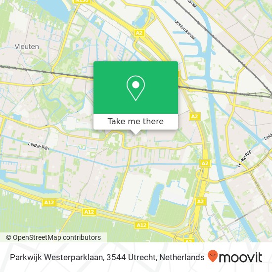 Parkwijk Westerparklaan, 3544 Utrecht Karte
