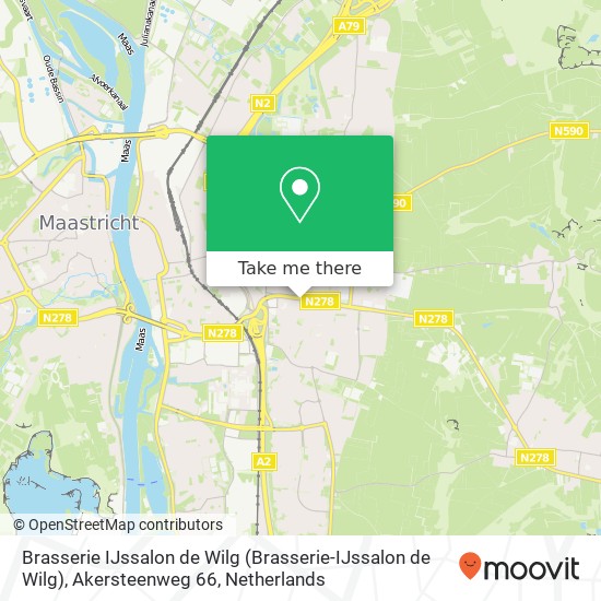 Brasserie IJssalon de Wilg (Brasserie-IJssalon de Wilg), Akersteenweg 66 Karte