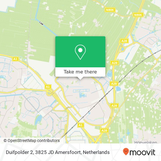 Duifpolder 2, 3825 JD Amersfoort map