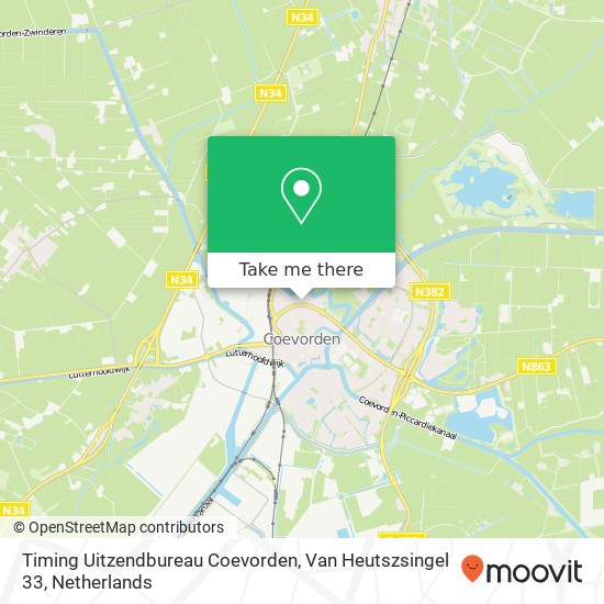 Timing Uitzendbureau Coevorden, Van Heutszsingel 33 map