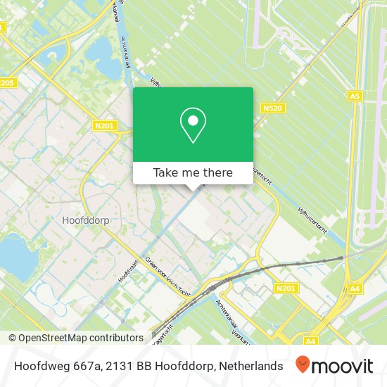 Hoofdweg 667a, 2131 BB Hoofddorp map