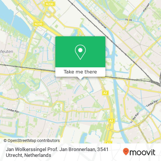 Jan Wolkerssingel Prof. Jan Bronnerlaan, 3541 Utrecht map