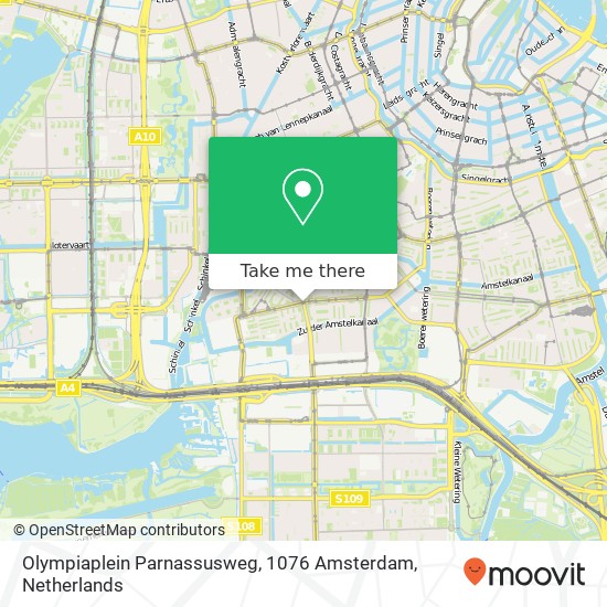 Olympiaplein Parnassusweg, 1076 Amsterdam map