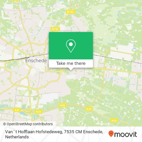 Van ' t Hofflaan Hofstedeweg, 7535 CM Enschede map