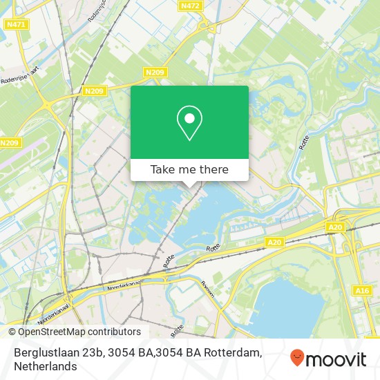 Berglustlaan 23b, 3054 BA,3054 BA Rotterdam map