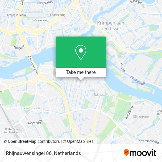 Rhijnauwensingel 86 map