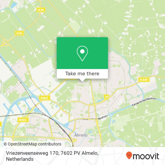 Vriezenveenseweg 170, 7602 PV Almelo map