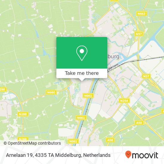 Arnelaan 19, 4335 TA Middelburg Karte
