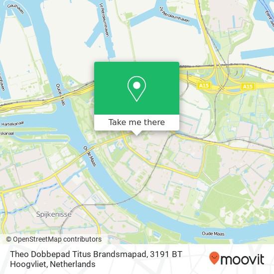 Theo Dobbepad Titus Brandsmapad, 3191 BT Hoogvliet map