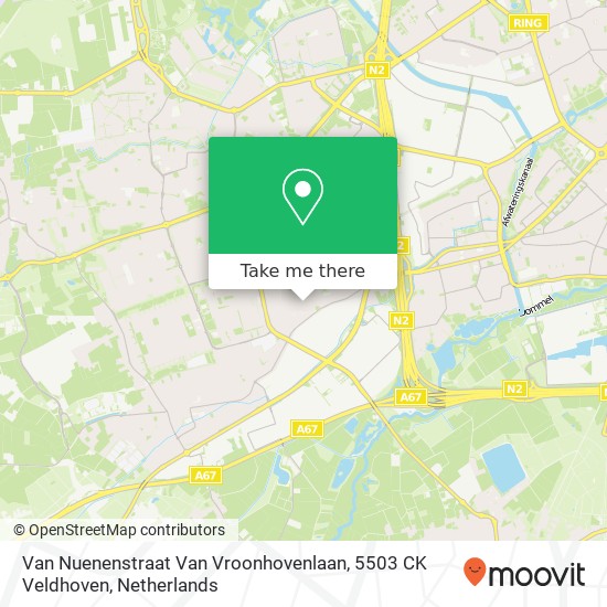Van Nuenenstraat Van Vroonhovenlaan, 5503 CK Veldhoven Karte