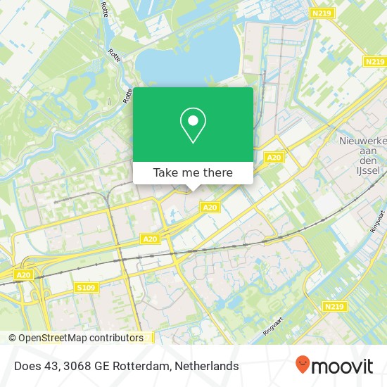 Does 43, 3068 GE Rotterdam Karte