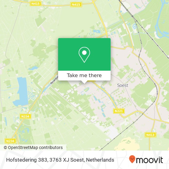 Hofstedering 383, 3763 XJ Soest map