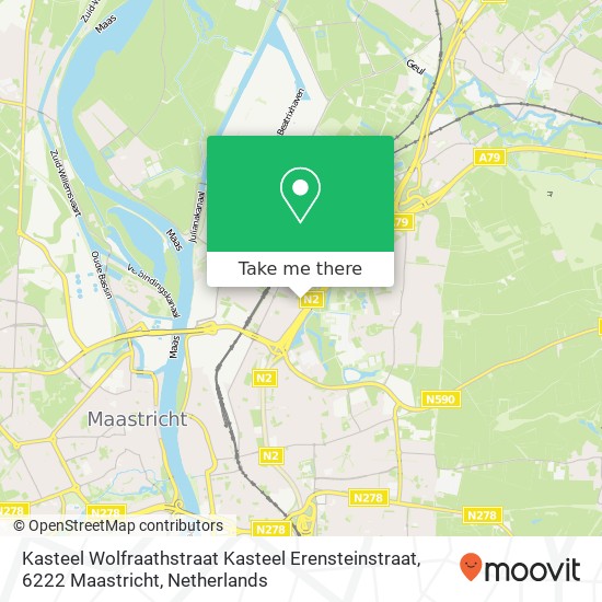 Kasteel Wolfraathstraat Kasteel Erensteinstraat, 6222 Maastricht map