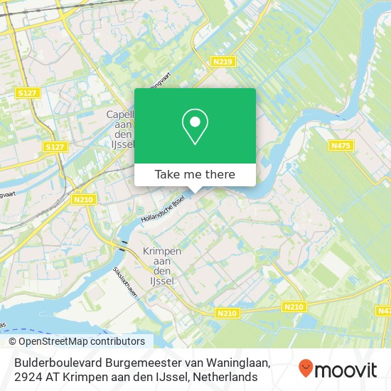 Bulderboulevard Burgemeester van Waninglaan, 2924 AT Krimpen aan den IJssel Karte