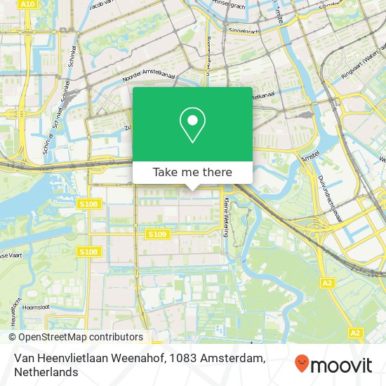 Van Heenvlietlaan Weenahof, 1083 Amsterdam map