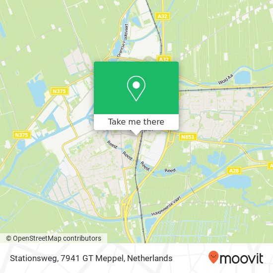 Stationsweg, 7941 GT Meppel map