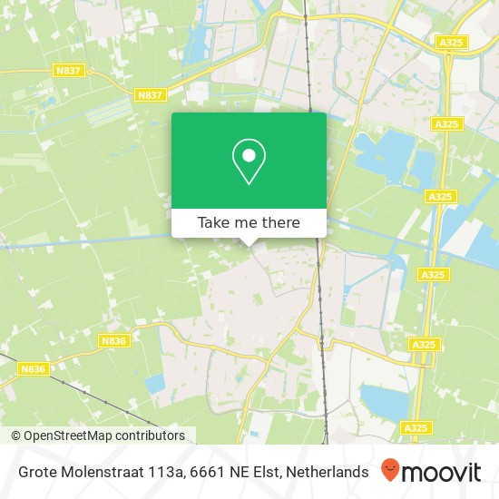 Grote Molenstraat 113a, 6661 NE Elst Karte