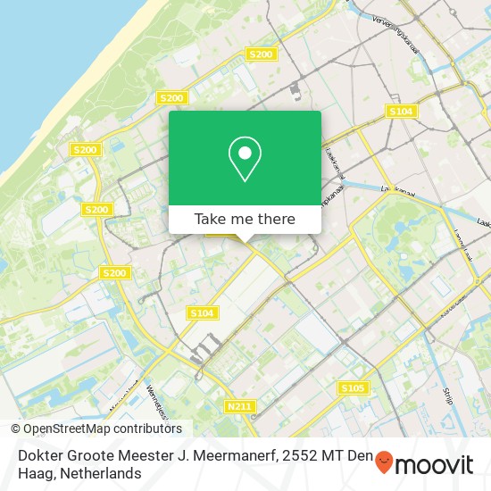 Dokter Groote Meester J. Meermanerf, 2552 MT Den Haag map