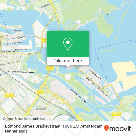 Edmond James Bradleystraat, 1086 ZM Amsterdam map