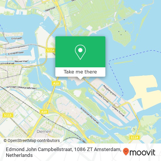 Edmond John Campbellstraat, 1086 ZT Amsterdam map