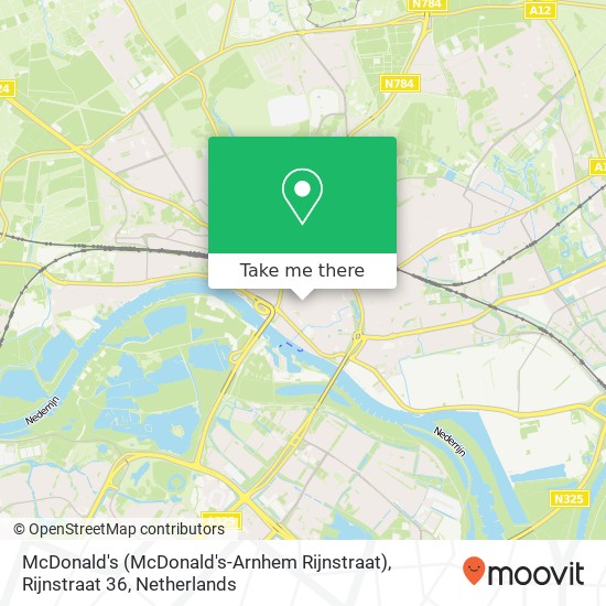 McDonald's (McDonald's-Arnhem Rijnstraat), Rijnstraat 36 Karte